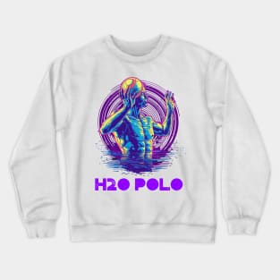 purple neon, water polo Crewneck Sweatshirt